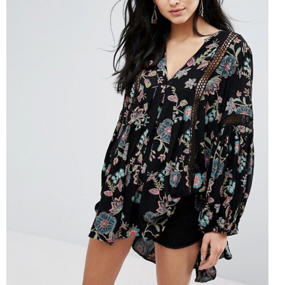 Free People | Oversized Boho Dress/Tunic Top ‘Just the two of Us”